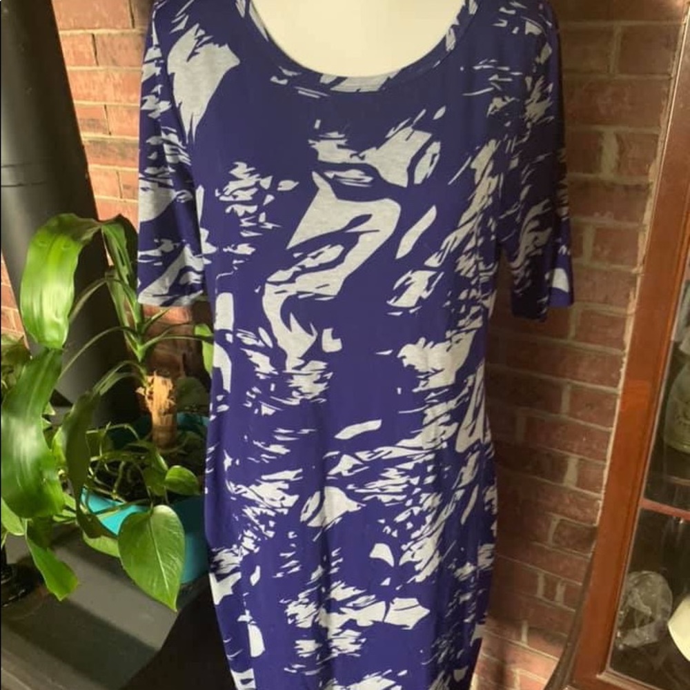 Lularoe Julia Dress Purple/Gray size XL